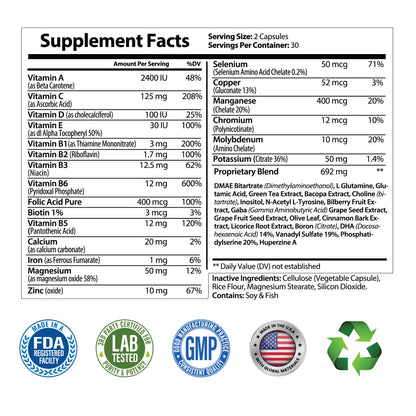 Mat Brain+ | Nootropic Brain Support for Grapplers